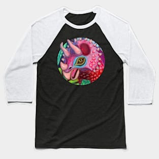 Triceratops - Cute Dinosaur Baseball T-Shirt